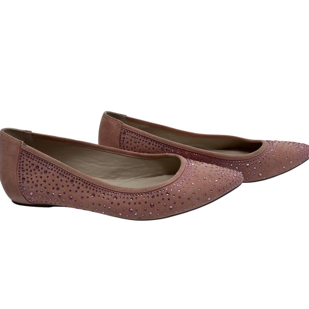 JLO Jennifer Lopez pink with rhinestones pumps flats size 9